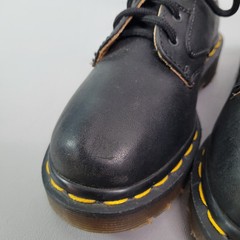 Vintage Dr Martens Original Made In England Leather Black Shoes Kids US 13