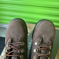 TIMBERLAND Dark Brown Green Beef And Broccolis 6in Field Boots 3 Youth NEW