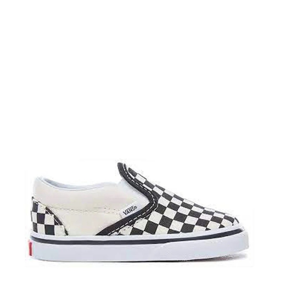 VANS Kids Slip On (Checkerboard) Shoes (Toddler)