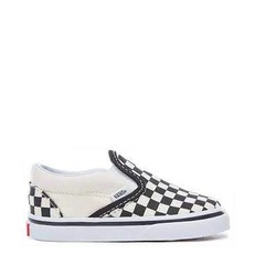 VANS Kids Slip On (Checkerboard) Shoes (Toddler)