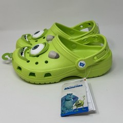 Crocs Clogs Disney Pixar Monsters Inc Mike Wazowski Youth Big Kids Size J2 NEW