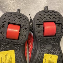 Air Wave Size 2 Wheel Roller Shoes, Black and Red, New In Box