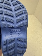 Crocs Toddler Handle It Rain Boots Size C7 Blue Waterproof Reflective Heel