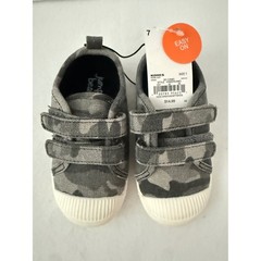 NWT Jumping Beans Grey Camo Sneakers Black Toddler Size 7