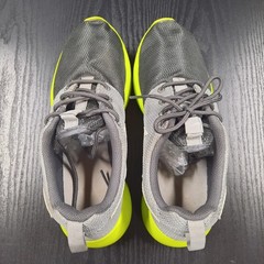 Nike Roshe One GS Youth Size 5Y Cool Grey Volt Neon Green Running Shoes 599728
