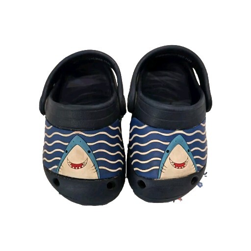 Childs Water Shoes Boys Size 4 Blue with Shark.
