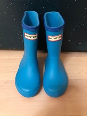 Hunter Kids Blue Rain Boots