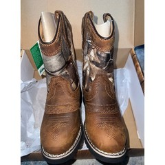 Itasca Buckaroo Boots Youth Size 12 Brown Camo New With Tags 5027010