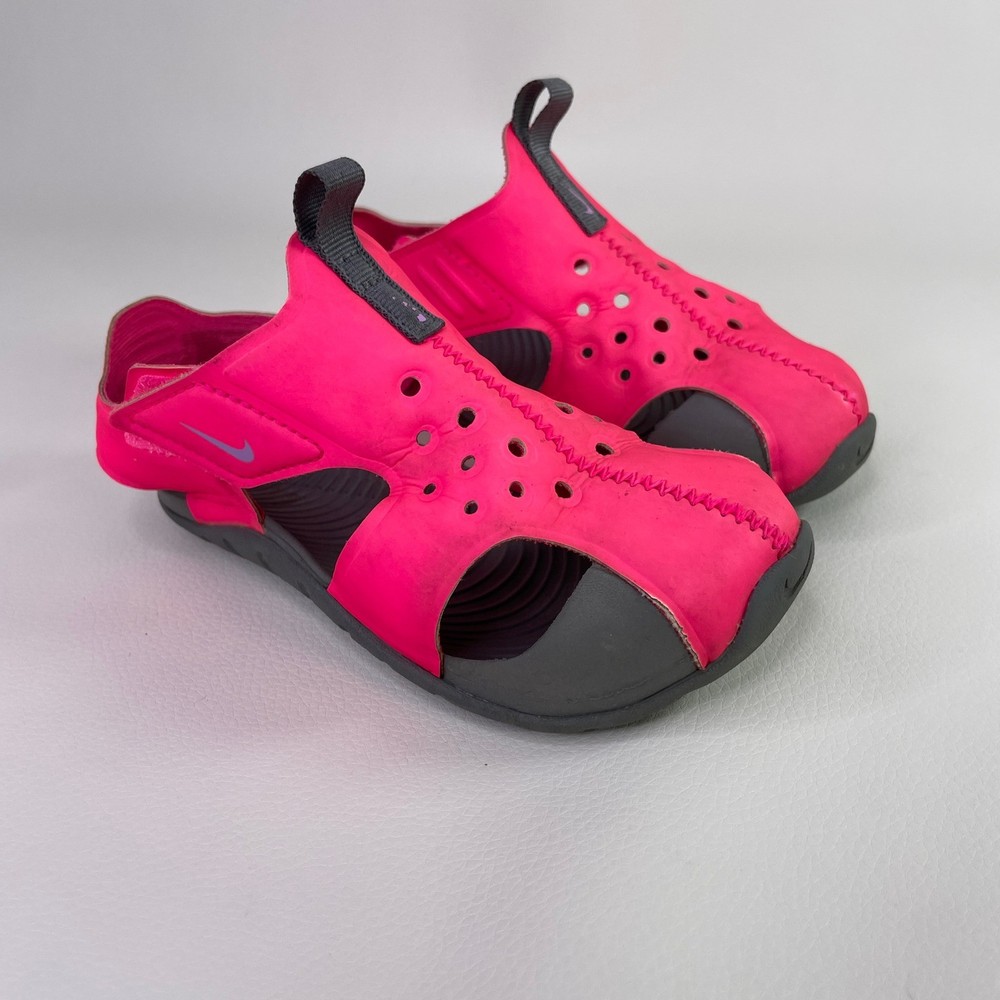 Nike Sunray Protect 2 Hyper Pink Water Beach Sandals 943827-605 Toddler Girl 10C