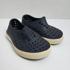 NATIVE Jefferson Kids Boys Girls Size C8 Regatta Black Slip On Water Shoe