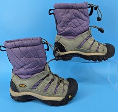 Keen Shellback Winter Boot Big Girl Sz 5 EU35 Waterproof Purple Gray Insulated