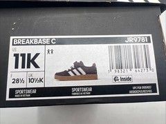 Adidas Breakbase Kid’s Size 11 Red White Adjustable Sneakers JR9781 New