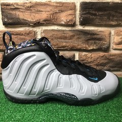 Nike Little Posite One GS „Graffiti“ Wolf Grey Blue 644791-009 Size 5.5Y