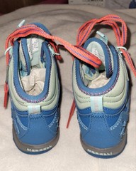 Merrell Capra Mid WTPF Blue Suede Waterproof Hiking Boots Kids Youth Size 11