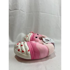 Squishmallows Peppermint Milkshake Pink Plush Slippers Kids Size 11/12 NWT