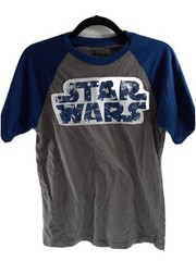 STAR WARS. Kids T-shirt Blue/Gray Size 2 X Pre-owned