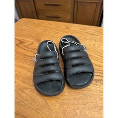 UGG Sport Yeah Kids Black Logo Strap Foam Slide Sandals 1129050K