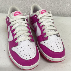 Nike Dunk Low GS Pink/White Leather Low Top Sneakers Youth Size 6Y / Womens 7.5