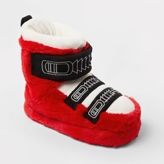 Wondershop Kids Ski Boot Slippers Red Padded Plush Cozy House Shoes Size 6-7