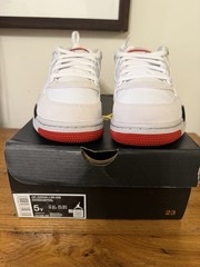 Jordan Air Jordan 4 RM (GS) White/Red/Black 5Y Low Top Sneakers FQ7938-102