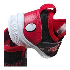 Mickey Mouse Red & Black Slip on Sneakers Lights Sz 7