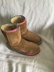Ugg Australia Classic Short Chestnut Brown Suede Winter Boots SN 1006063KSize 4Y