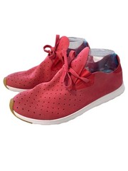 Native Apollo Moc Sneakers Size 7.5 Low Top Torch Red Shell White Fashion Shoes
