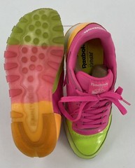 Reebok Junior Classic Leather Dessert Pack Shoe Size 7 BS7244 Pink Green Orange