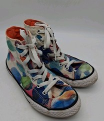Converse Chuck Taylor Paint Splatter Lace Hi Top Sneakers 656144F Junior Size 3