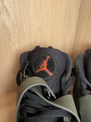 Air Jordan 8 Retro ‘Undefeated’ Green Black Red High Top Kids Sneakers 4.5Y