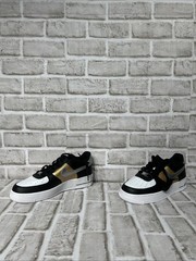 Nike Force 1 Kids BG Black Metallic Silver White HV0937-010 Size 7 W8.5 New
