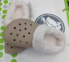 CROCS MAMMOTH BLITZEN POLAR KID BAYA CLOG SHOE~Tan Brown White~Toddler C 6/7~NWT