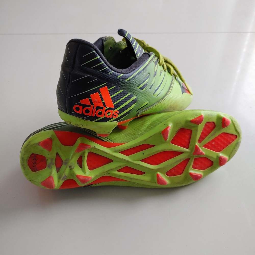 ADIDAS size 8 black neon lime green/yellow orange soccer cleats shoes Male/Messi