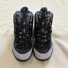 Nike Little “Penny” Graffiti Posite One – Wolf Grey/Blue – Kids 1Y
