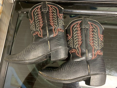Durango Black Lizard Print Cowboy Boots Youth Size 2 Style BT840