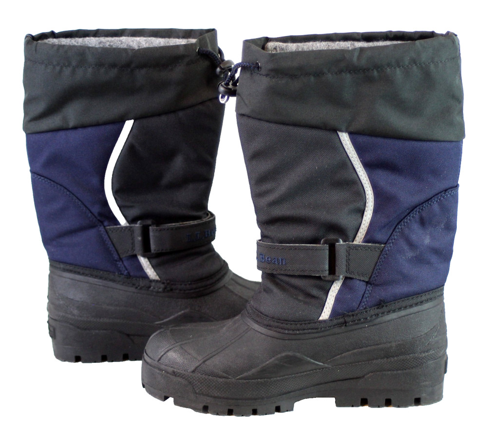 L.L. Bean ~ Waterproof Insulated Winter Boots ~ Black/Blue ~ Unisex Kid’s Size 6