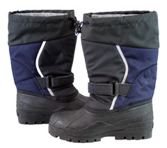 L.L. Bean ~ Waterproof Insulated Winter Boots ~ Black/Blue ~ Unisex Kid’s Size 6
