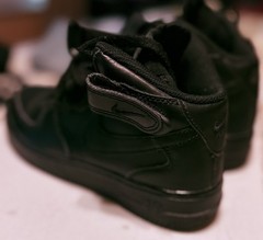 Nike Air Force 1 ’07 High Size 3.5Y Triple Black Youth Sneakers Shoes Basketball