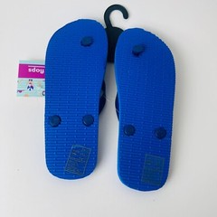 Kid’s Flip Flops Slip On Summer Slippers Color Blue for Boys, Large (2/3) , NEW