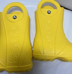 Crocs Kids Yellow Handle It Rain Boots US size 3 Kids EUC