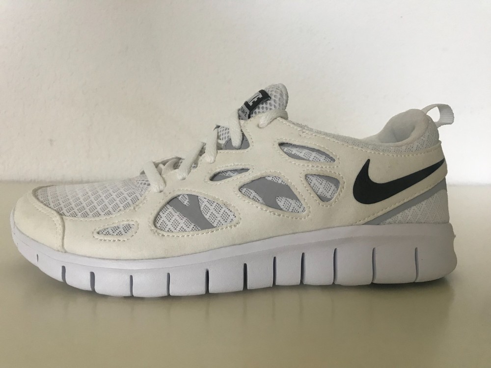 New Nike Free Run 2 GS (White/Black/Wolf Grey) DD0163-100 Size 7 Youth