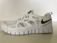 New Nike Free Run 2 GS (White/Black/Wolf Grey) DD0163-100 Size 7 Youth