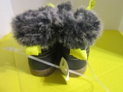 Cat & Jack Toddler Quilted Nylon Furry Lined Lace-Up Winter Ankle Boots Blue 7
