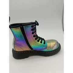 Dr. Martens 1460 J Kids Rainbow Iridescent Metallic Combat Boots Size 12 US