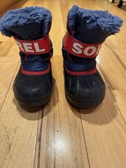 Little Kids Sorel Snow Commander Fur Lined Winter Boots Size 9 C