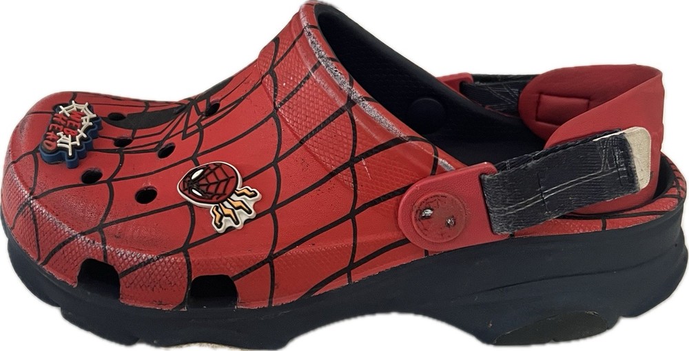 Crocs Marvel SpiderMan 208786 ALL TERRAIN J 4 Youth Kids Jibbits Classic Clogs