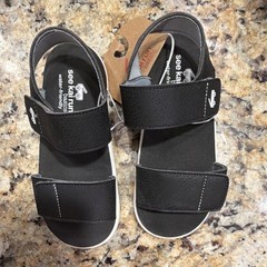 New See Kai Run Basics Water-Friendly Slip-On Sandals Black White Kids Size 12