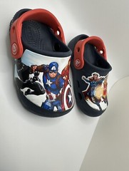 Crocs Fun Lab Avengers Patch Clog K Navy Kids Preschool Sandals Shoes Size C7