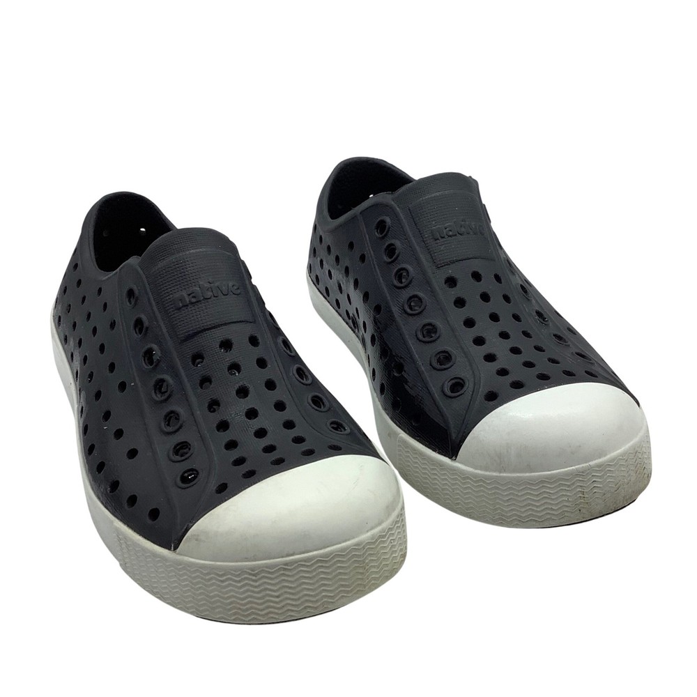 Native Jefferson Kids Black White Slip On EVA Water Shoes Sneakers C10