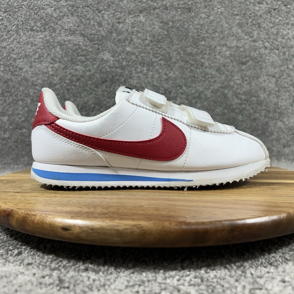 Nike Cortez Basic SL Kids Sz 2Y Red White Blue Forrest Gump Atheltic Shoes Used